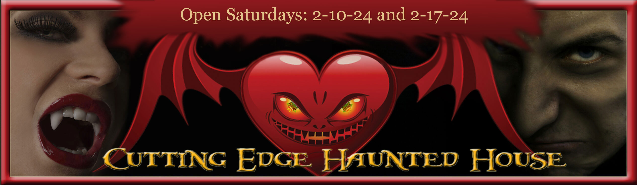 Cutting Edge Haunted House Open Saturday 2/10 and Saturday 2/17, 2024!